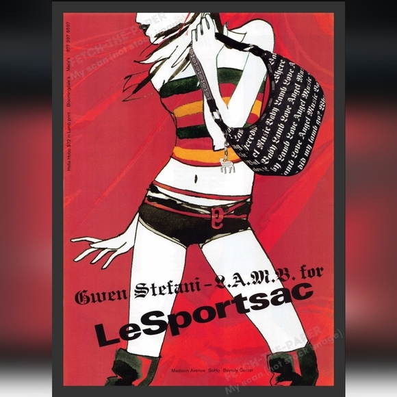 Y2K Ltd Ed L.A.M.B. x LESPORTSAC Gwen Stefani 2003 Concert Bag Crossbody - Picture 11 of 11